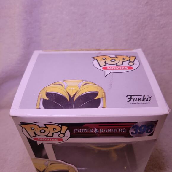 Funko POP Movies Power Rangers Yellow Ranger Toy Figure Number 398 - Picture 2 of 8
